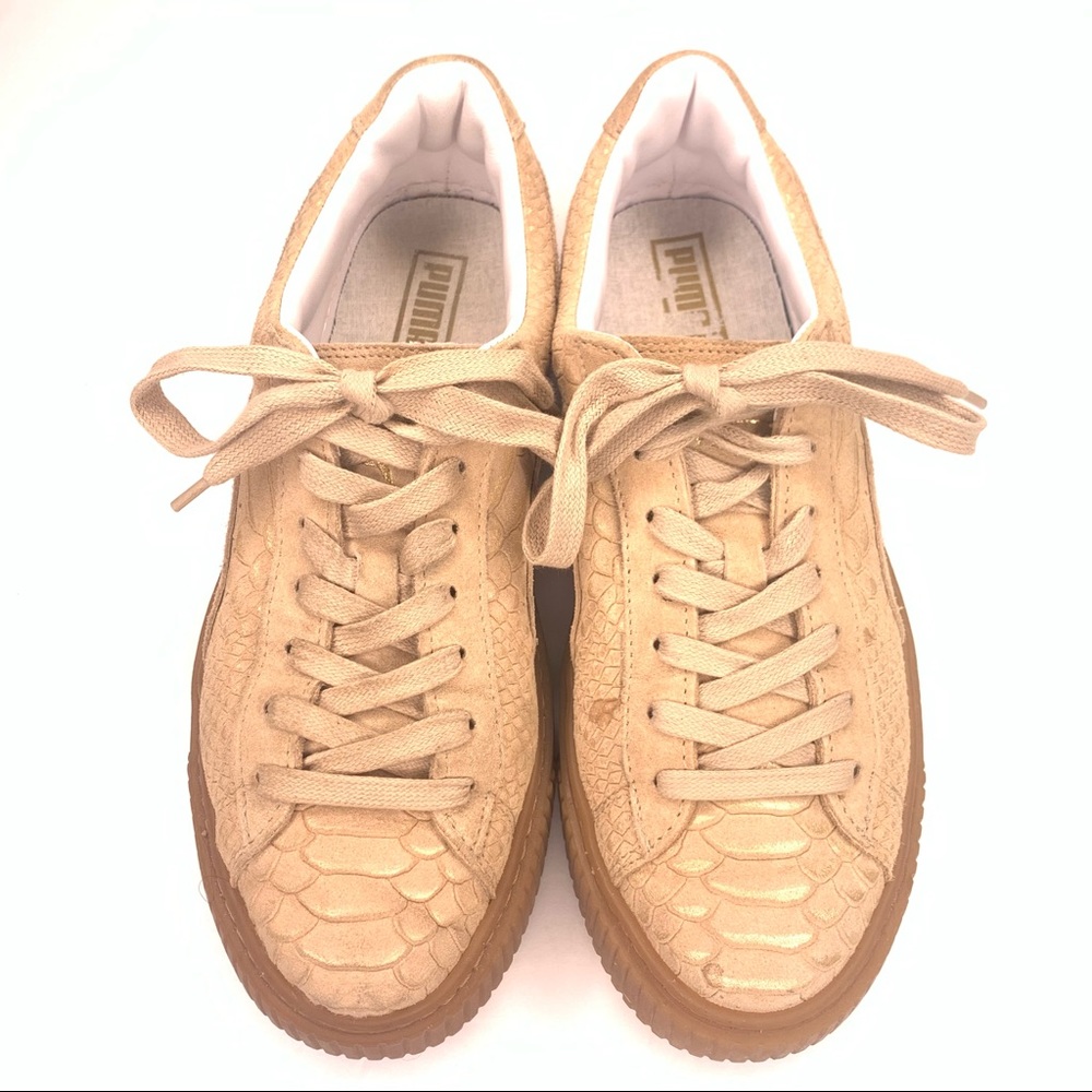 PUMA | Basket Platform Exotic Snake Vachetta Gold